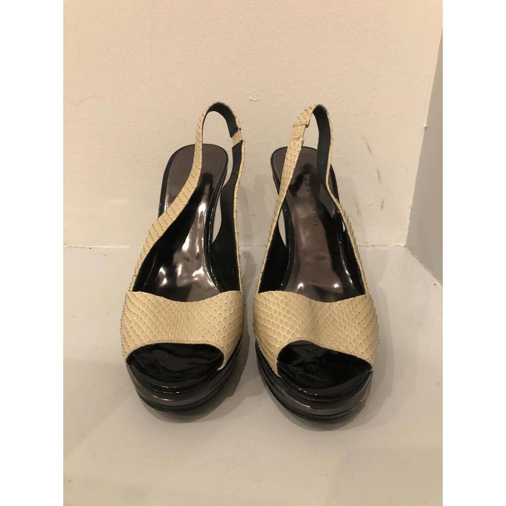 Stylish Barbara Bui  Slingback Snakeskin Heels